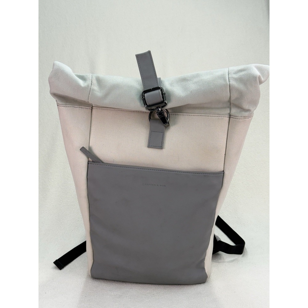 Kapten & Son Lund Grey Roll Top Padded Backpack *Rare* See!!